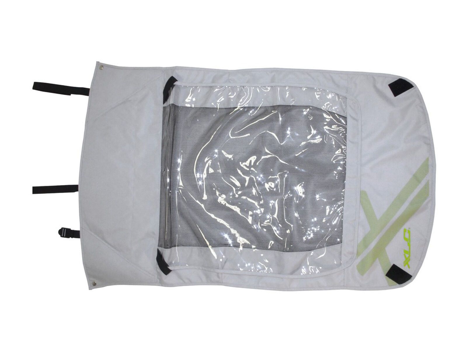 XLC Verdeck 2in1 für XLC Kinderanhänger Duo², silber/limone - Bild 1
