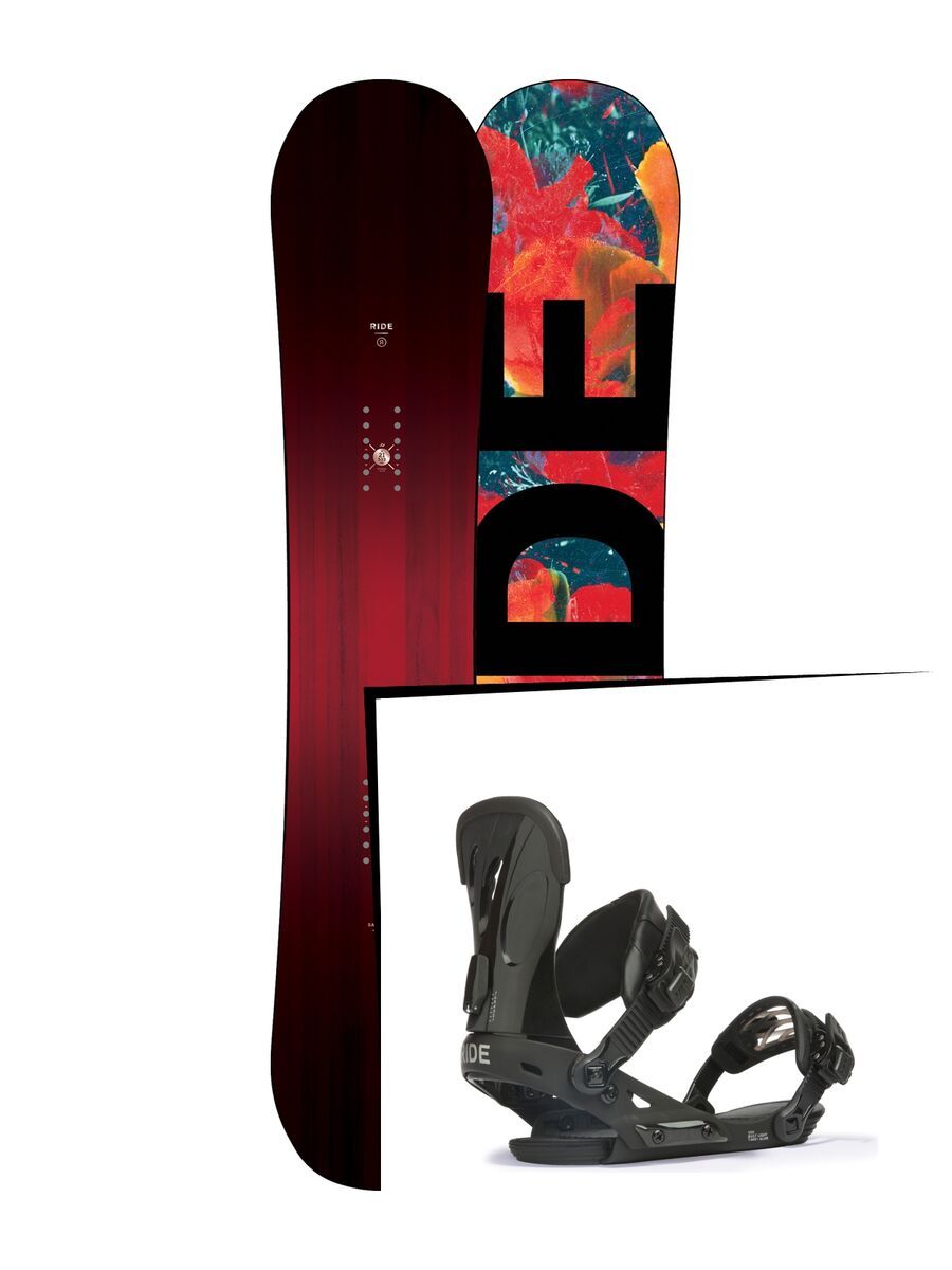 Set: Ride Saturday 2017 + Ride VXN 2017, black - Snowboardset - Bild 1