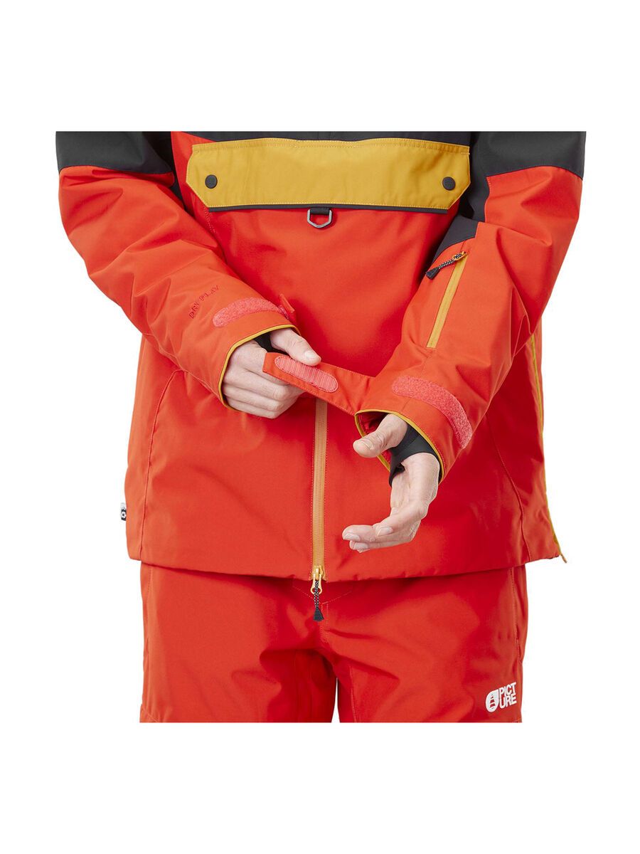 Picture Trifid Jacket, black/pumpkin red - Bild 6