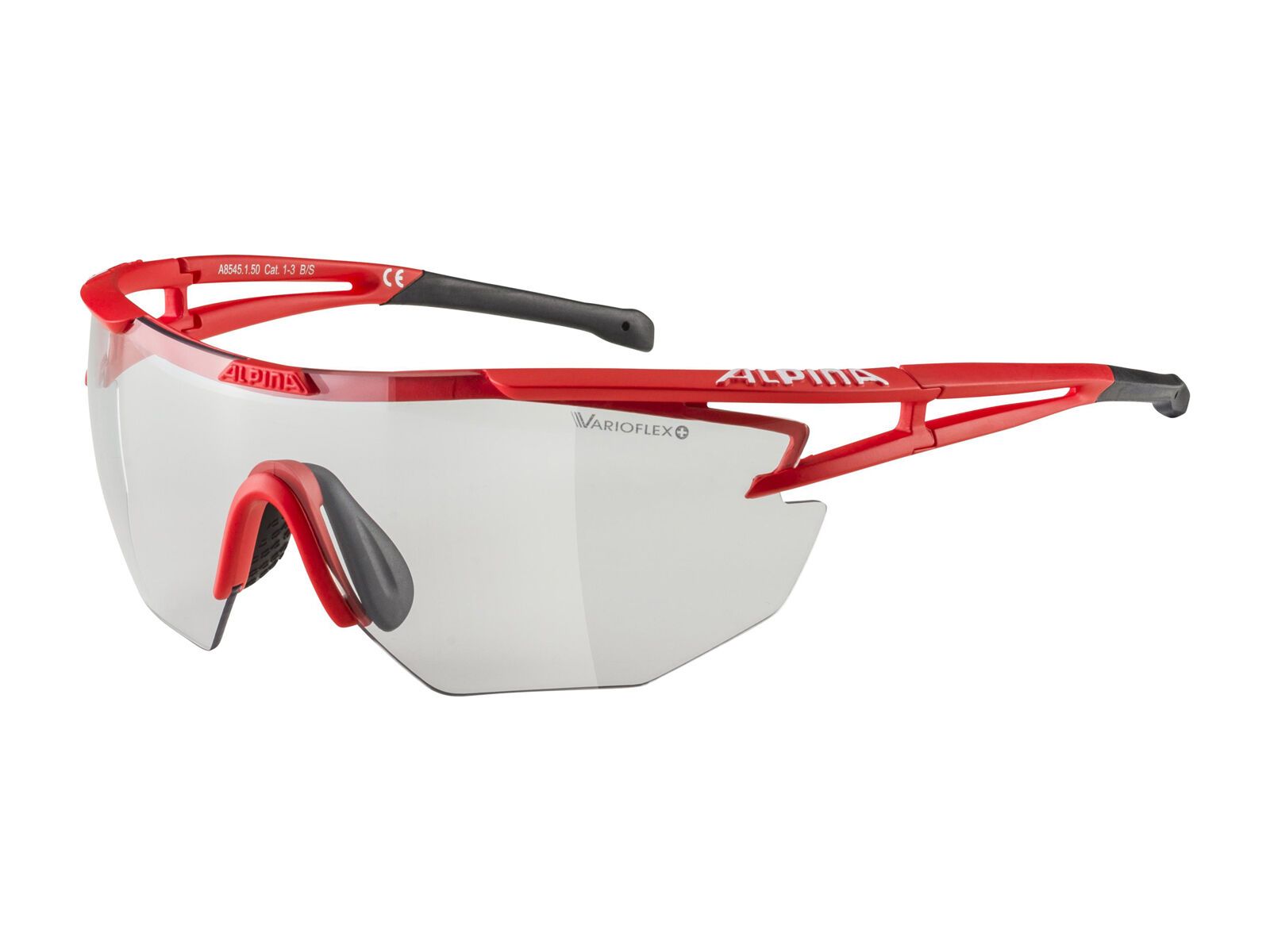 Alpina Eye-5 Shield VL+, red matt-black/Lens: varioflex black - Bild 1