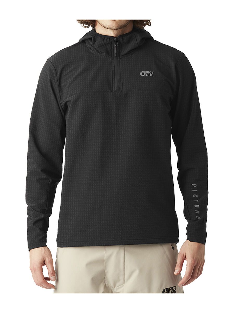 Picture Paraga 1/4 Zip Hoodie, black - Bild 1