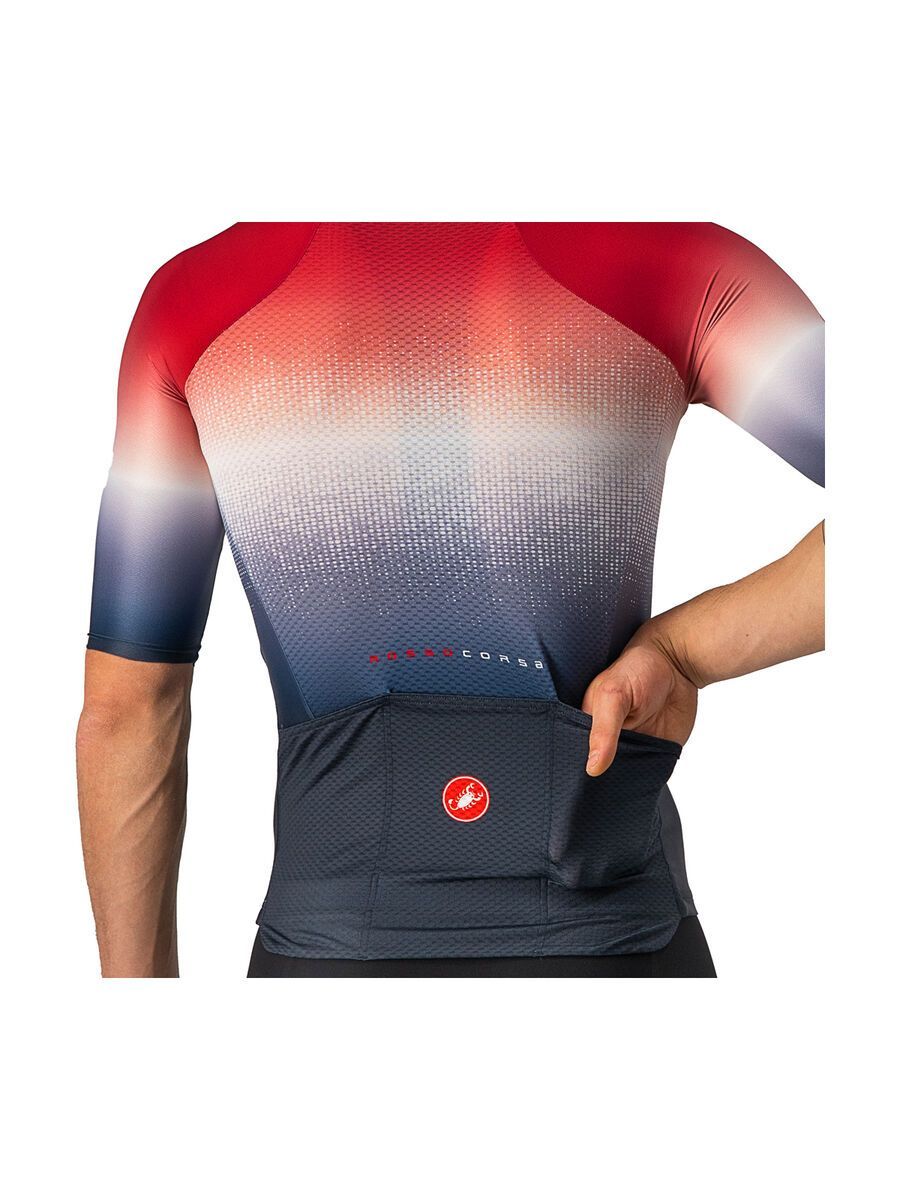 Castelli Aero Race 6.0 Jersey, savile blue/pro red - Bild 8