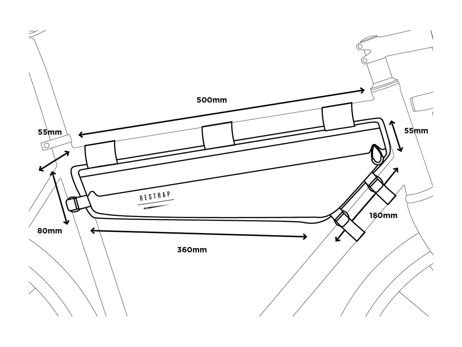 Restrap Race Frame Bag - 4.5 L, black - Bild 12
