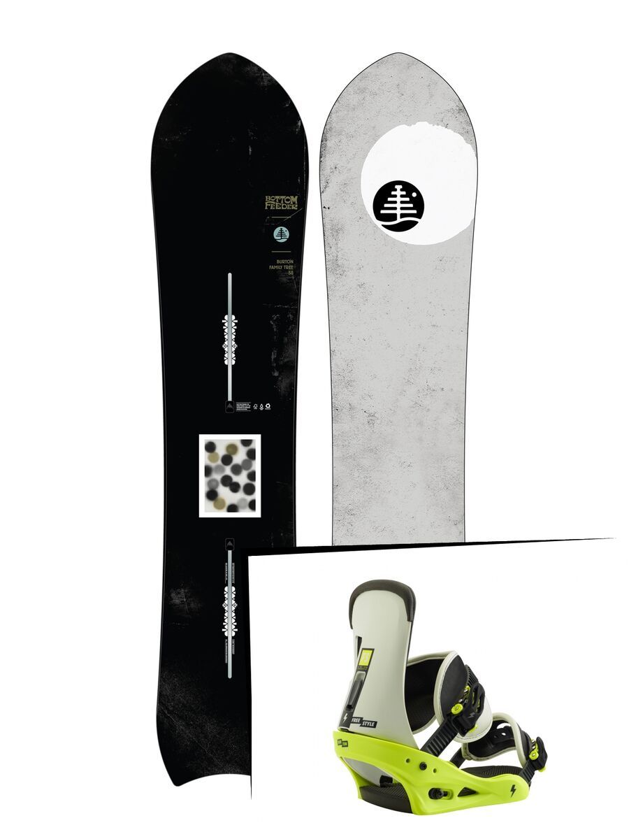 Set: Burton Family Tree Bottom Feeder 2019 + Burton Freestyle mtn dude green - Bild 1