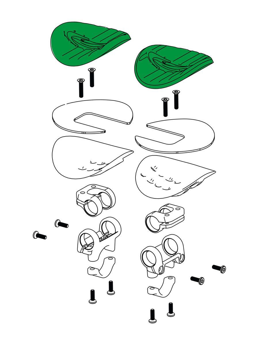 Zipp Vuka Alumina Clip Armrest Pad Kit - Bild 2