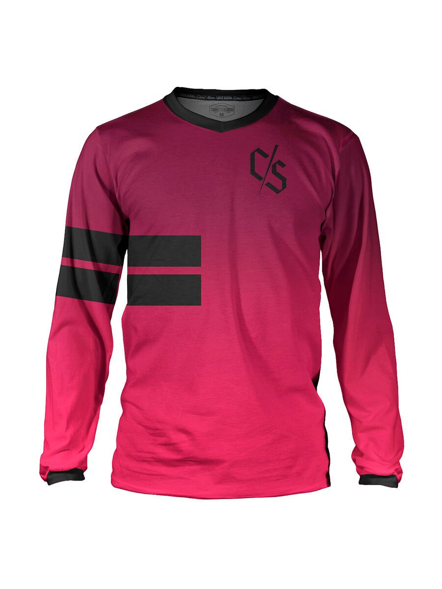 Loose Riders C/S Jersey LS Dipped Red, red fade - Bild 1