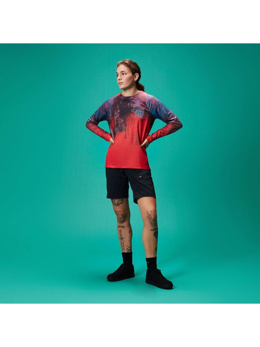 Endura Damen Tropical T-Shirt LTD (Langarm), granatapfel - Bild 15