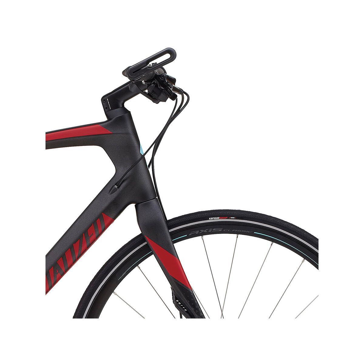 Specialized Sirrus Elite Carbon Disc, silver carbon tint/candy red/light blue - Bild 5