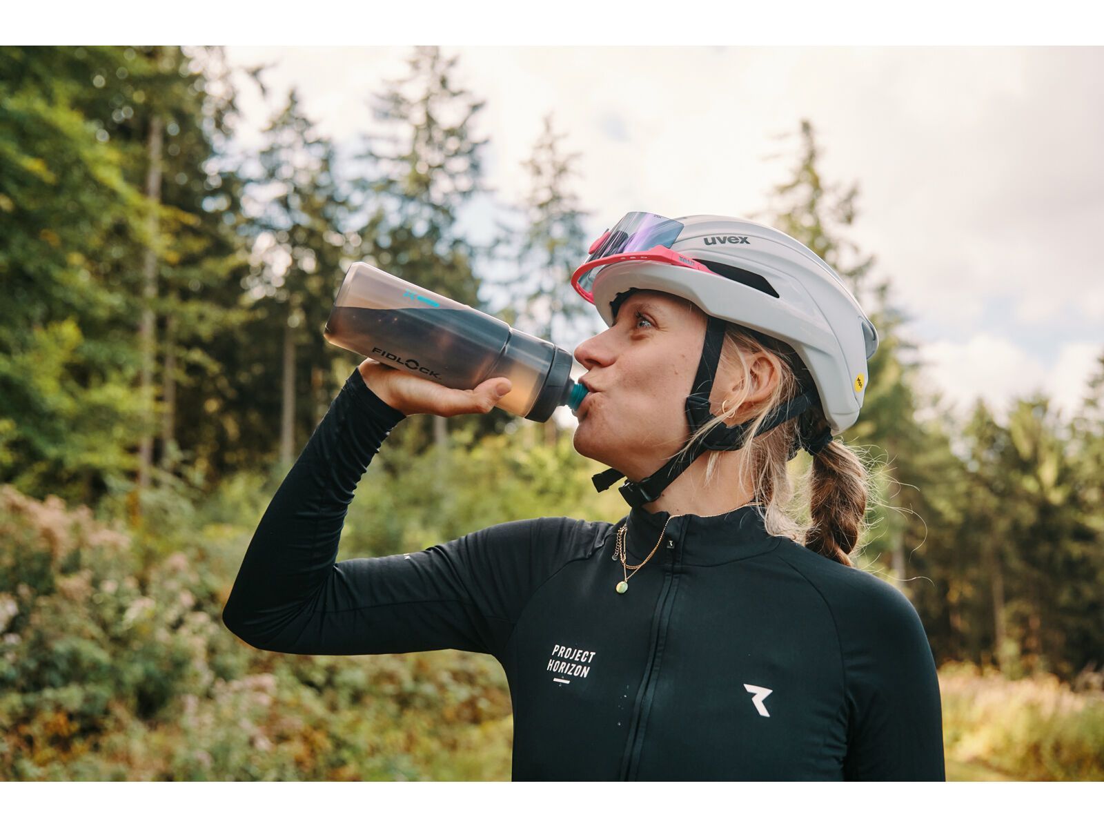 Fidlock Twist Single Bottle 600 Antibacterial, transparent black/light green - Bild 11