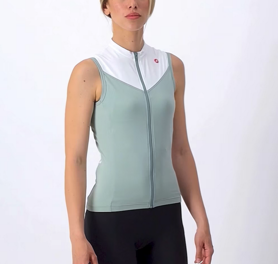 Castelli Solaris Sleeveless Jersey, defender green/ivory - Video 5