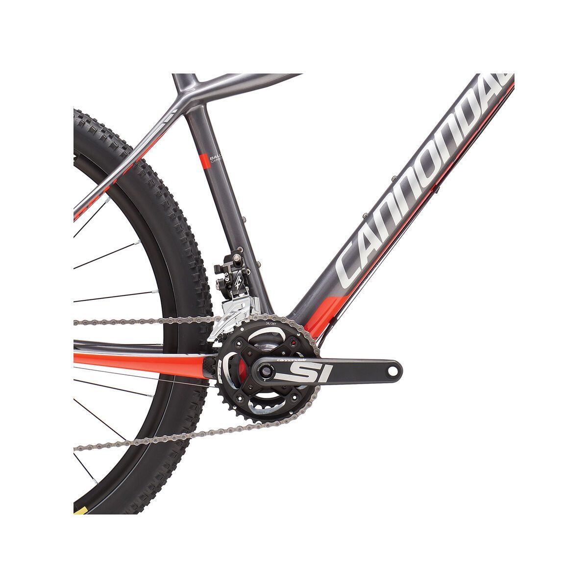 Cannondale F-SI Carbon 3 27.5, charcoal grey w/ fine silver and acid red, gloss - Bild 3