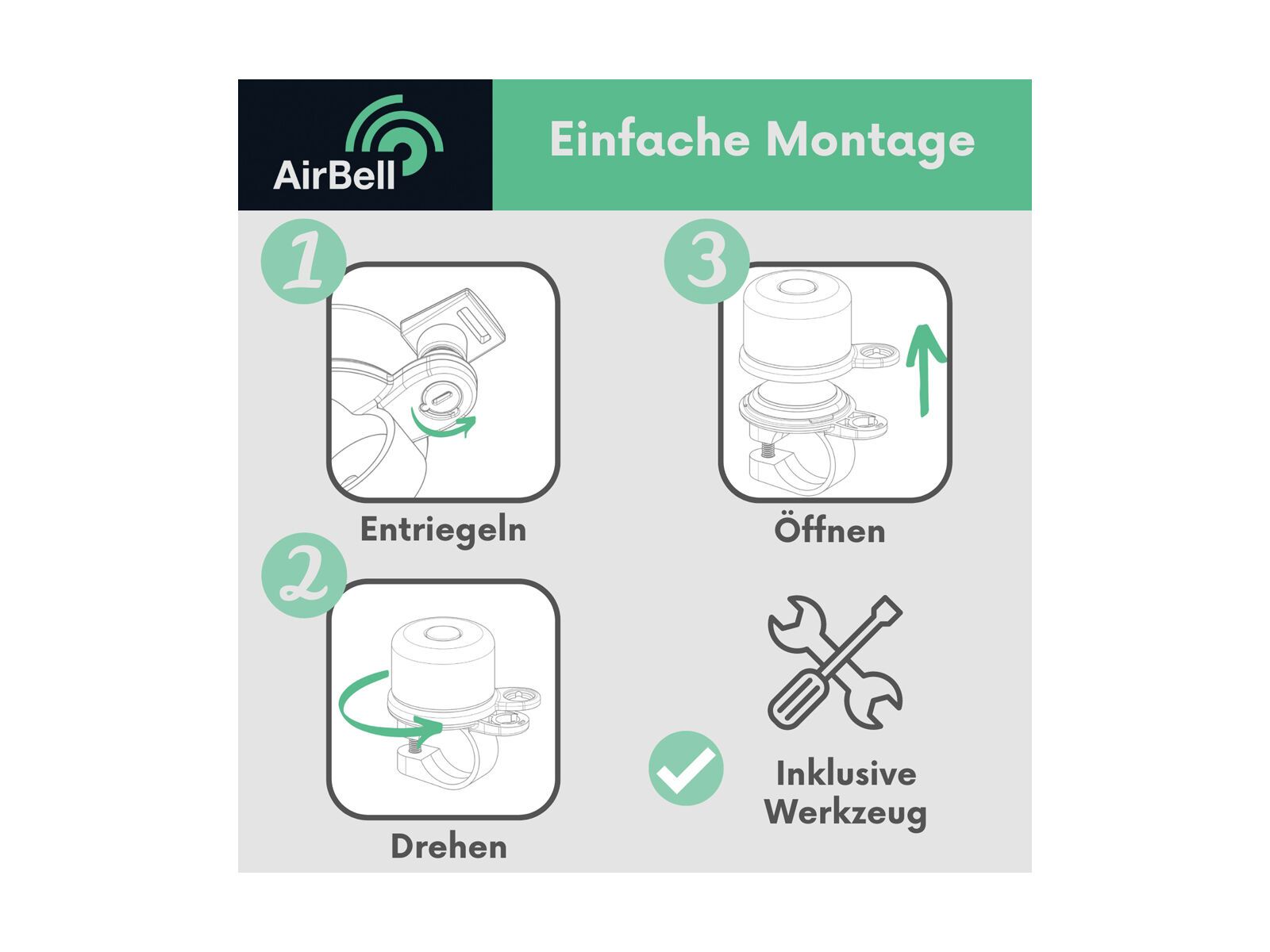 AirBell AirBell für Apple AirTag - 22,2 mm, schwarz - Bild 4