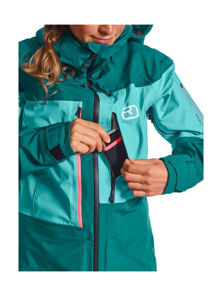 Ortovox 3L Guardian Shell Jacket W, pacific green - Bild 7