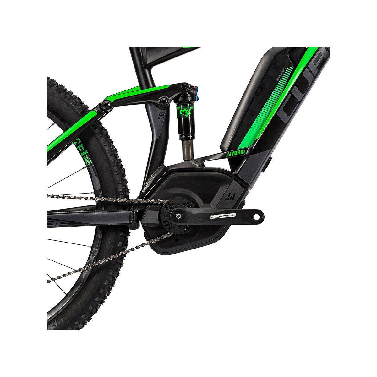 Cube Stereo Hybrid 140 HPA Race 500 27.5, black´n´green - Bild 3