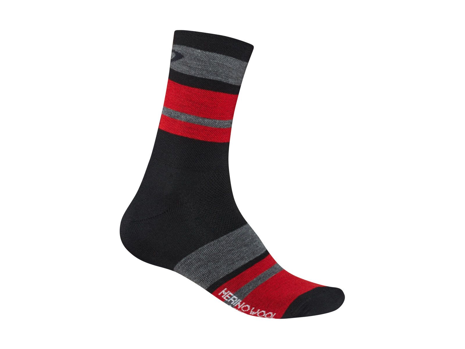 Giro Merino Seasonal Socks, gray/red/black - Bild 1