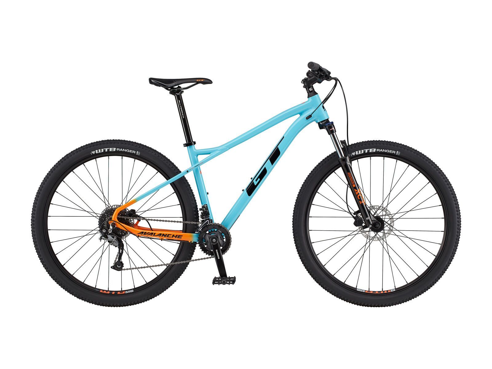 GT Avalanche Sport 27.5, gloss aqua blue & orange fade w/ black & orange - Bild 1