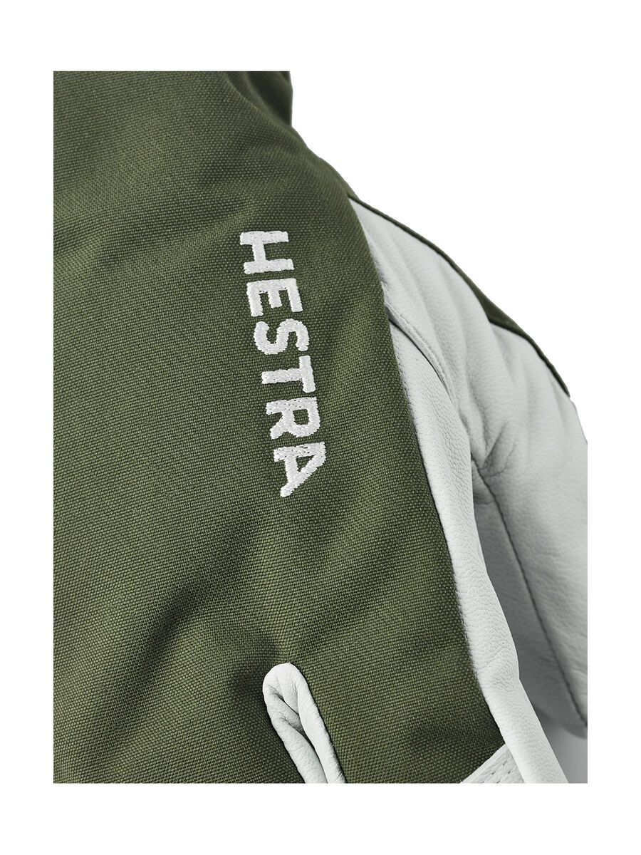 Hestra Army Leather Heli Ski 3 Finger, olive - Bild 3