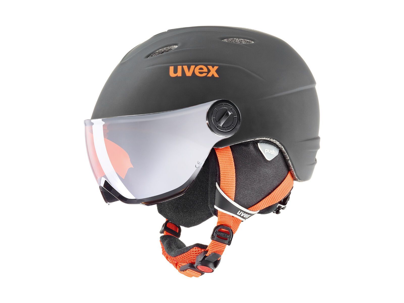 uvex junior visor pro, black-orange mat - Bild 1