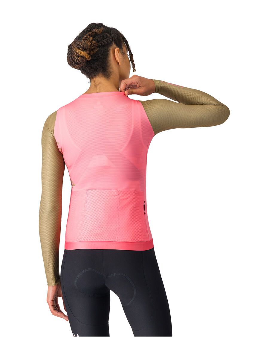 Castelli Corretto W LS Jersey, rosa giro/elmwood - Bild 3