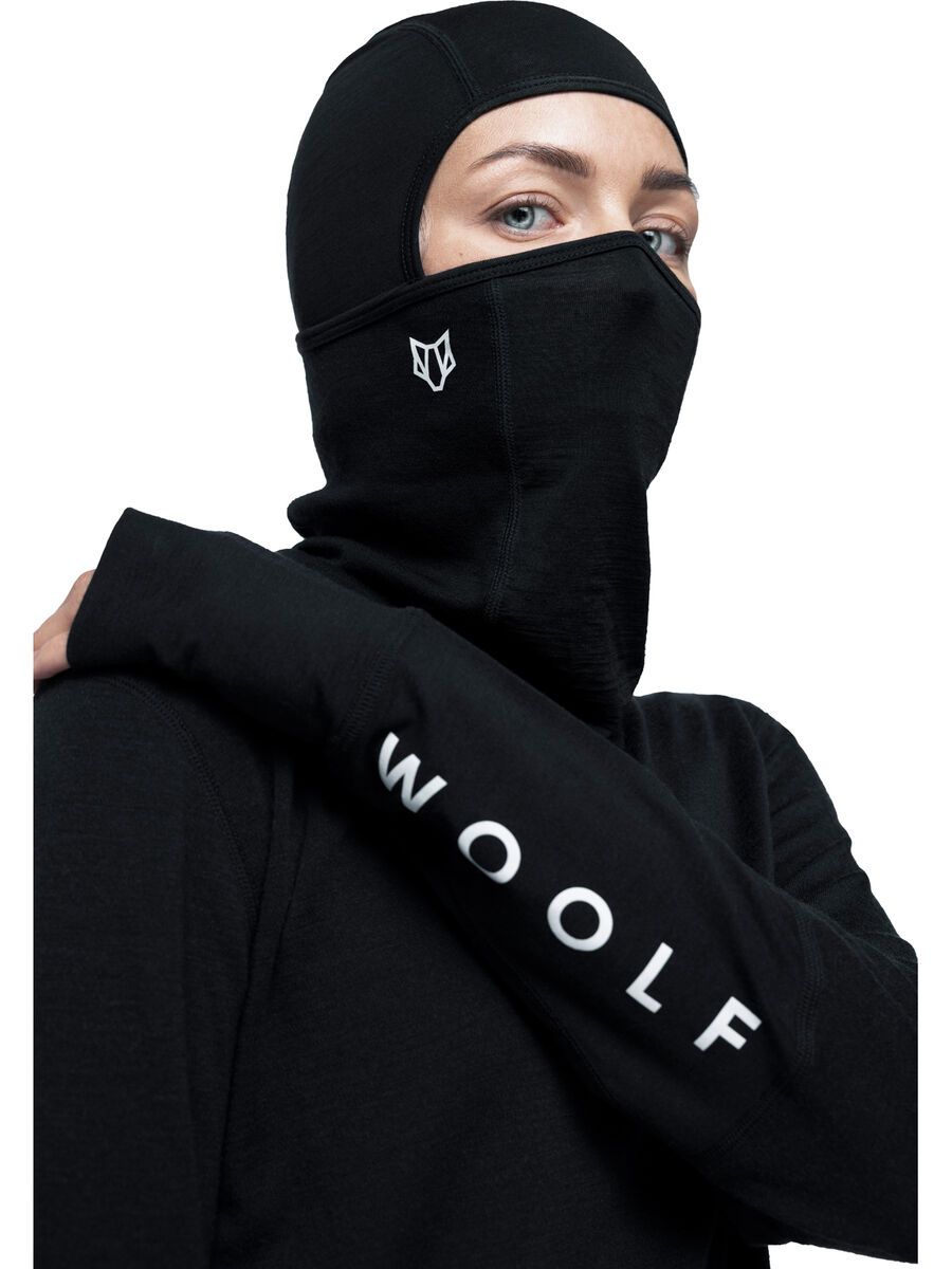 Woolf Merino Svarthetta Balaclava, black - Bild 4