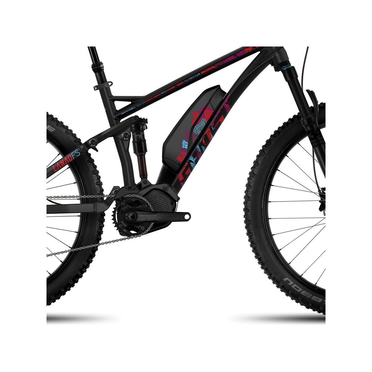 Ghost Hybride Lanao FS 8 AL, night black/lake blue/riot red - Bild 3