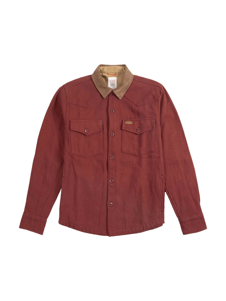 Topo Designs Mountain Shirt Jacket Herren, maroon - Bild 1