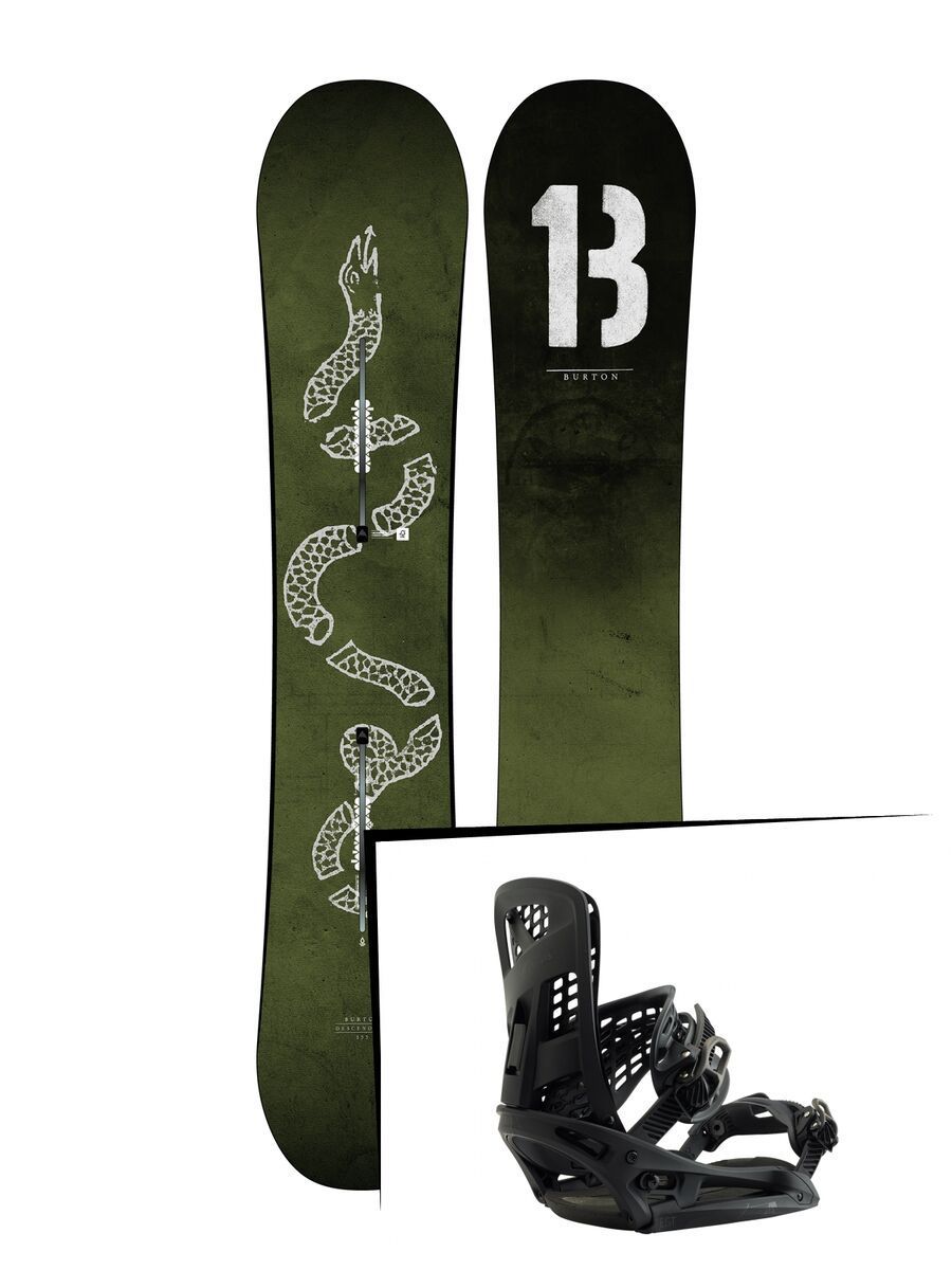Set: Burton Descendant 2019 + Burton Genesis EST matty black - Bild 1