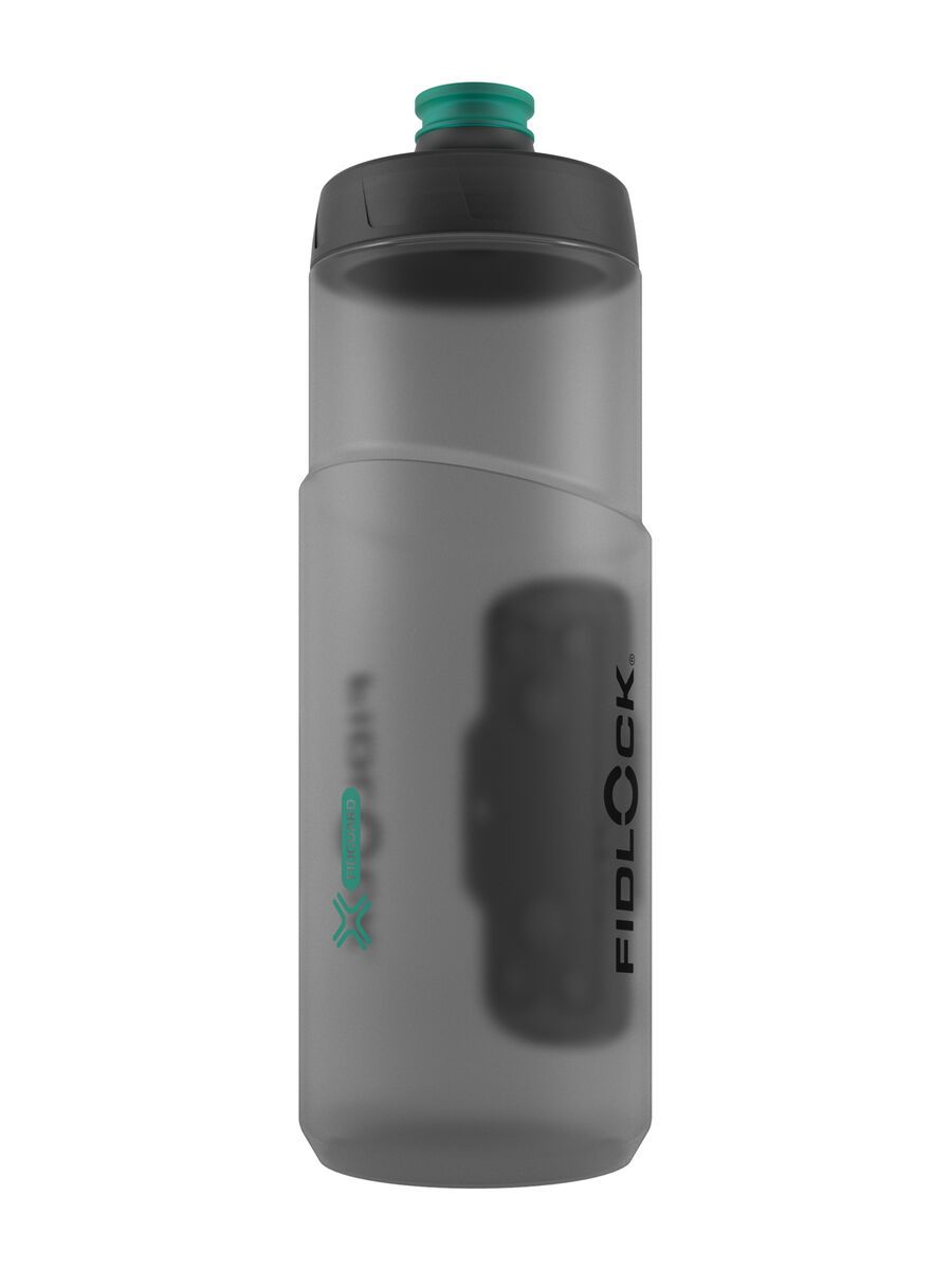 Fidlock Twist Bottle 600 Antibacterial + Bike Base, transparent black/light green - Bild 3