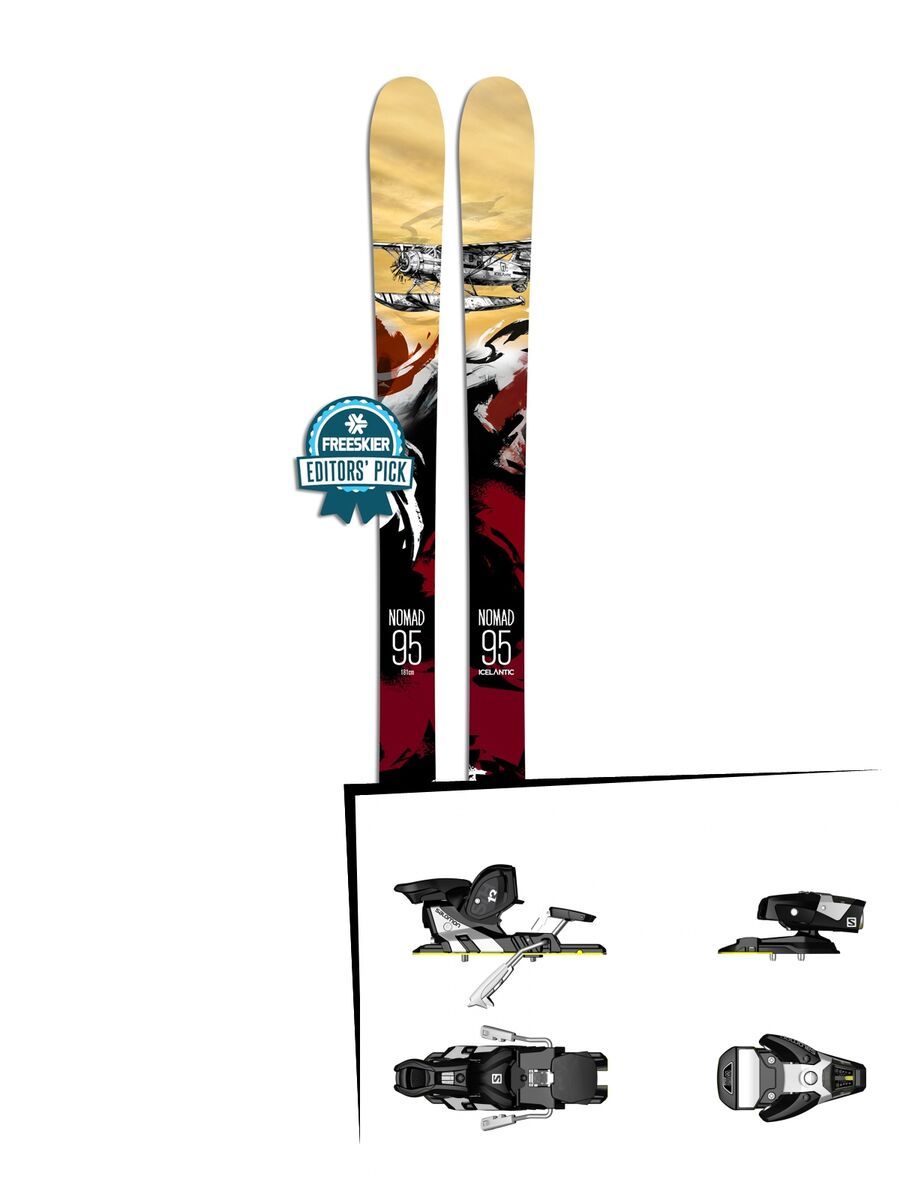 Set: Icelantic Nomad 95 2018 + Salomon STH2 WTR 13 black/white - Bild 1
