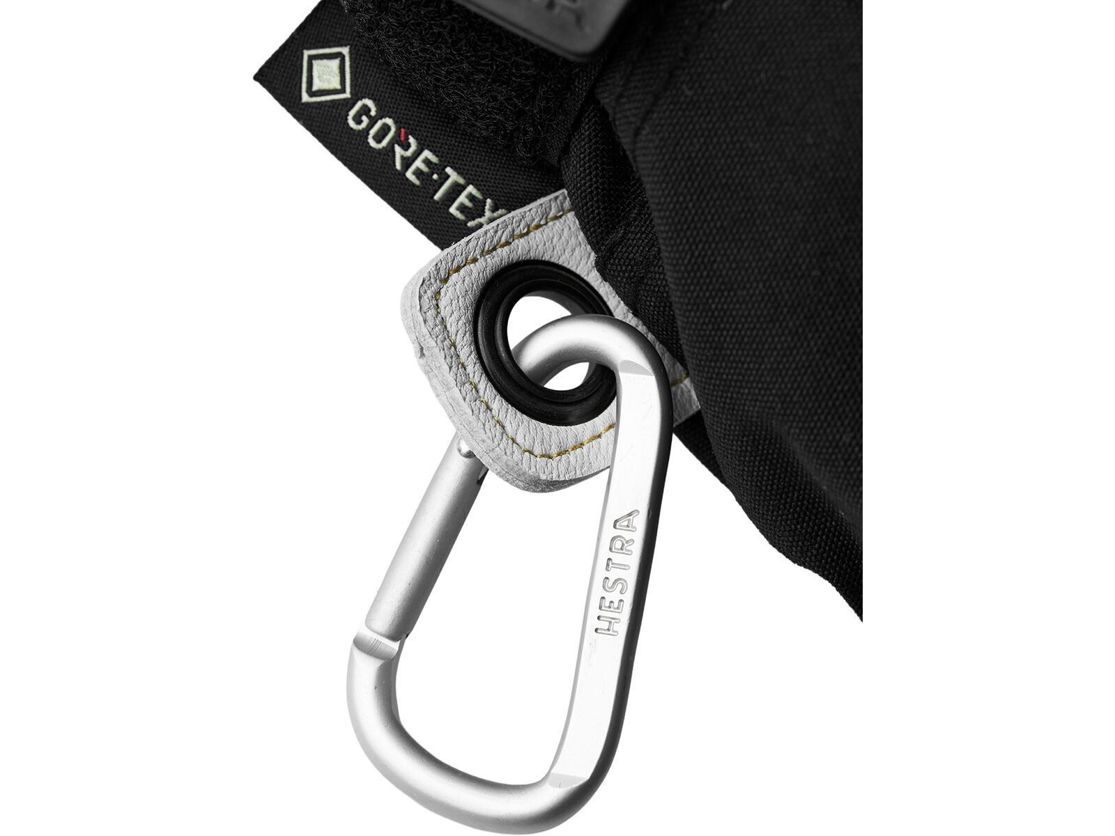 Hestra Army Leather Gore-Tex Mitt, black/natural grey - Bild 8