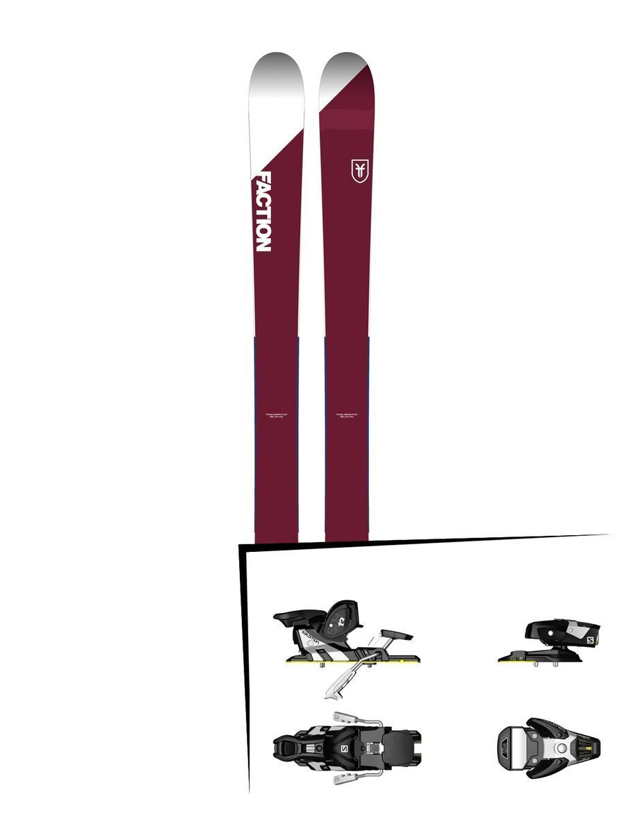 Set: Faction Candide 3.0 2018 + Salomon STH2 WTR 13 black/white - Bild 1