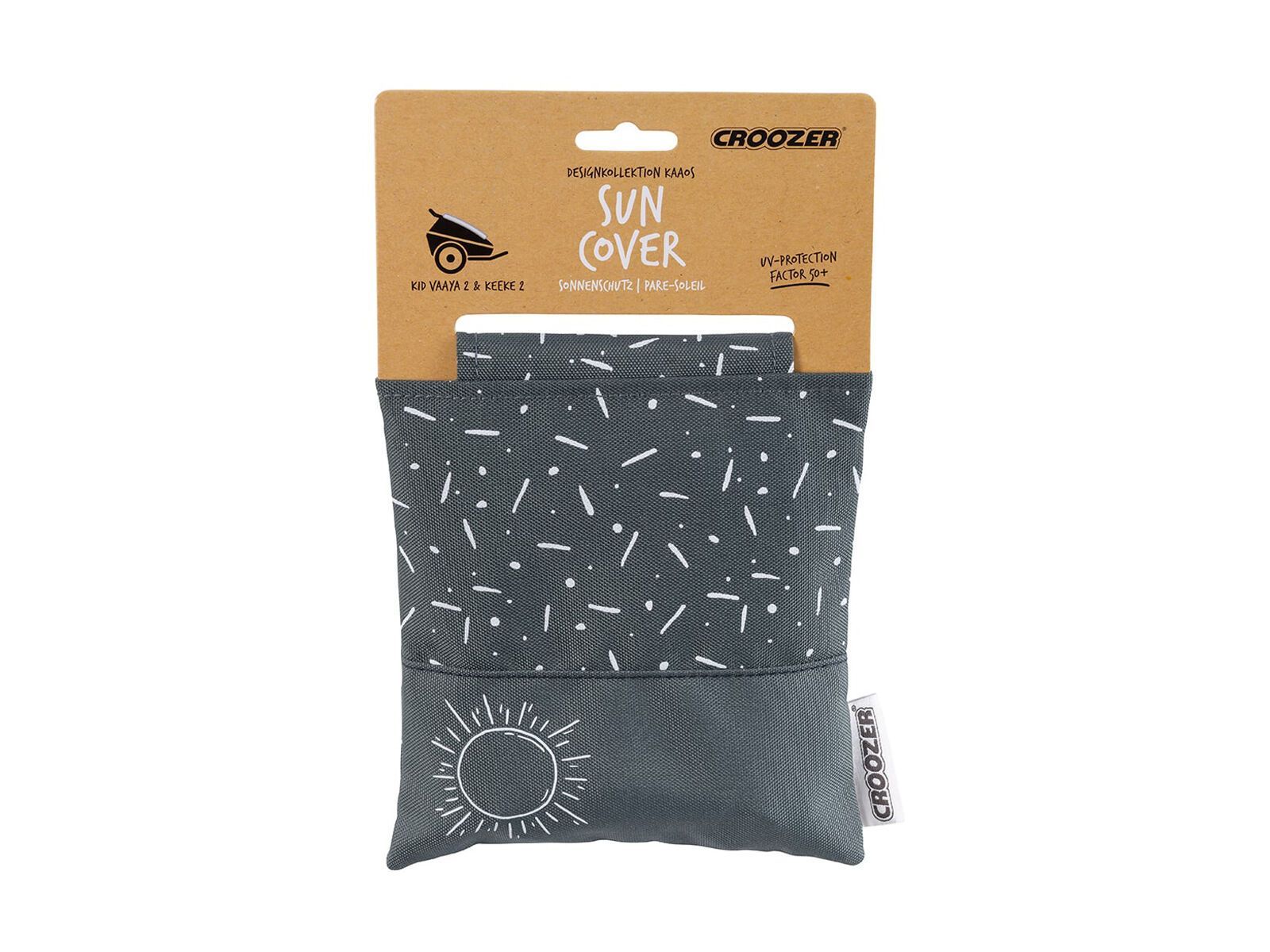 Croozer Sonnenschutz für Kid Zweisitzer ab 2014, graphite blue/white - Bild 3
