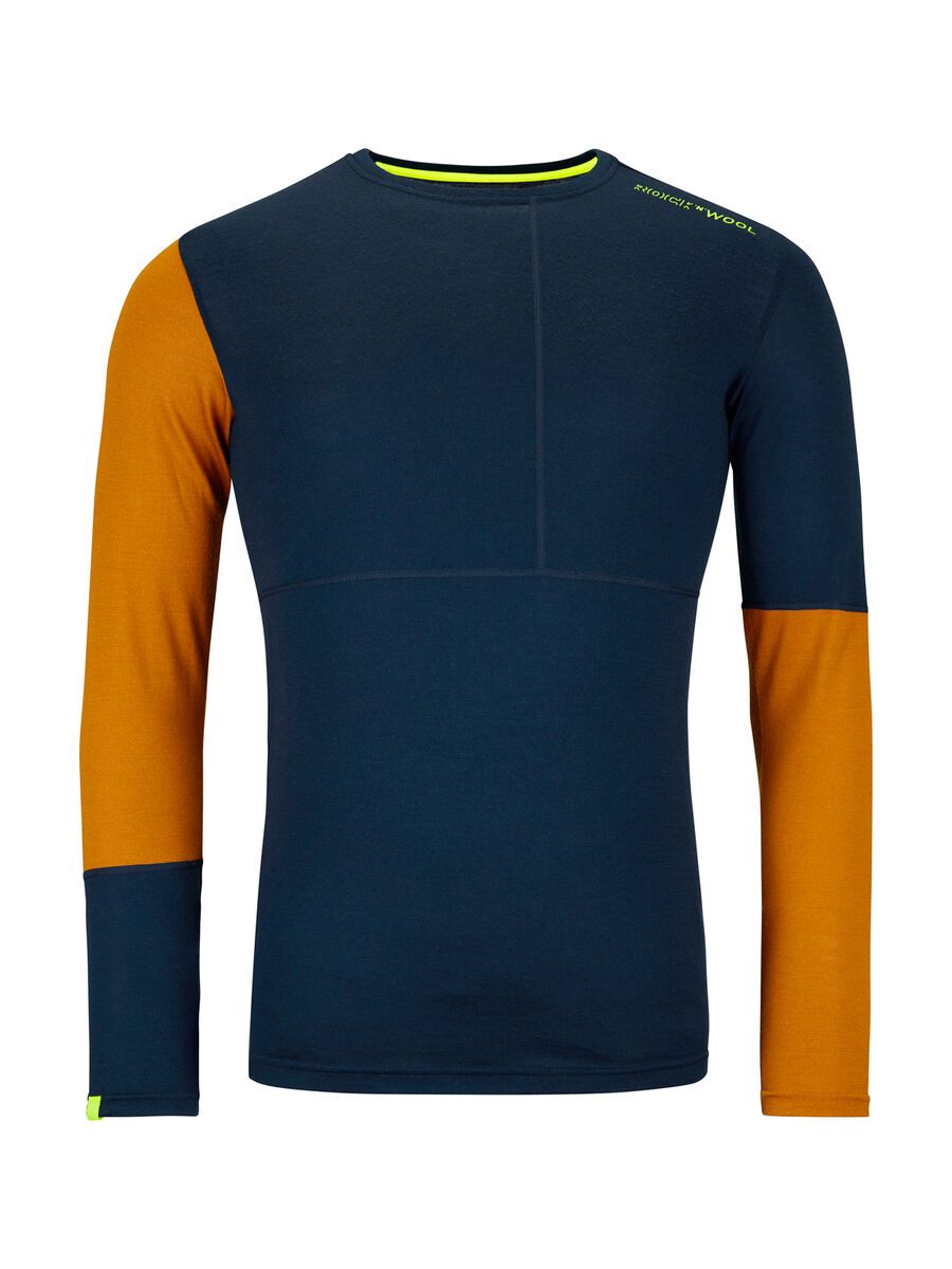 Ortovox 185 Rock'n'wool Long Sleeve M, deep ocean - Bild 1