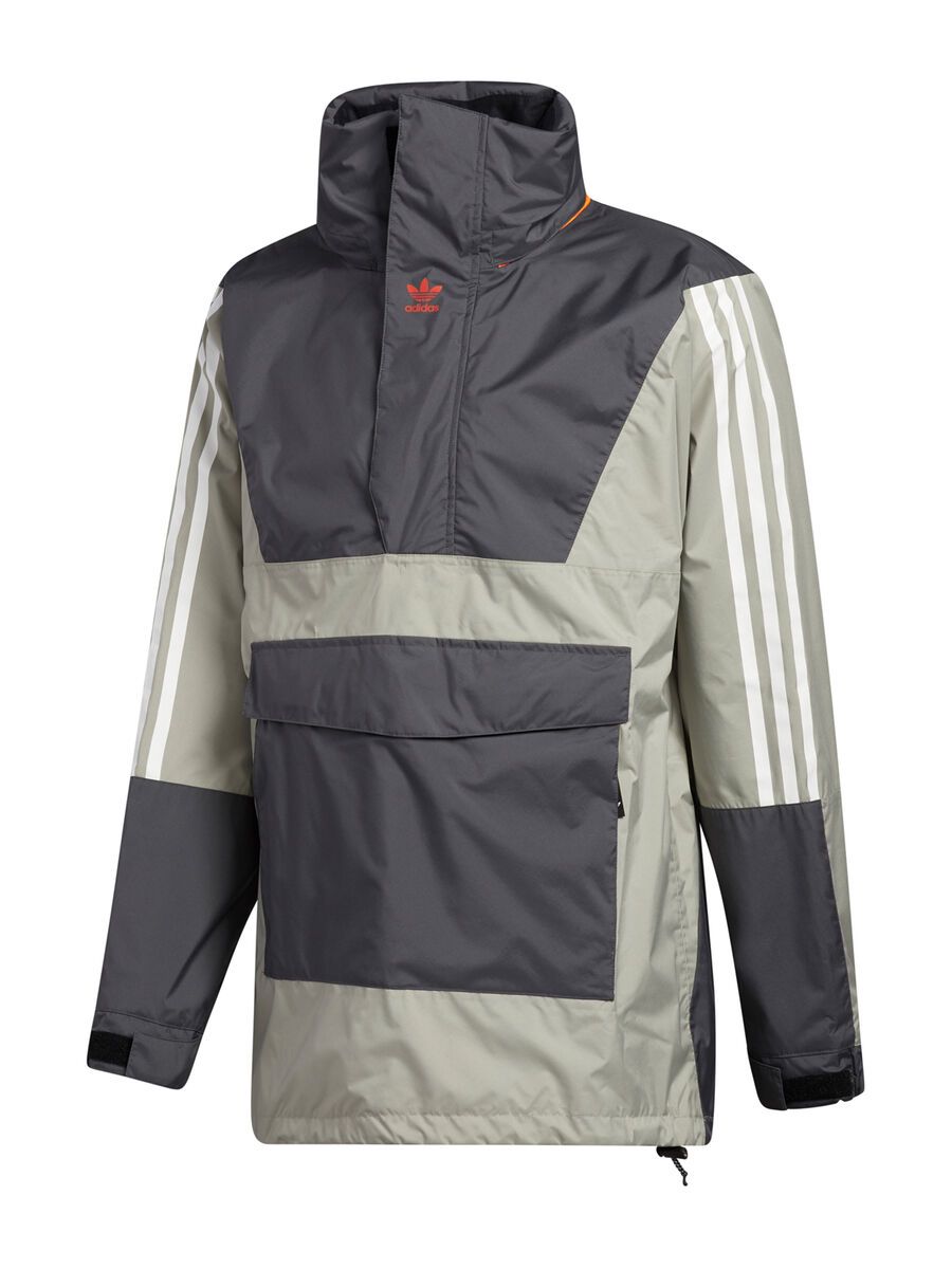 Adidas Anorak 10K Jacket, grey six/feather grey/orange - Bild 1