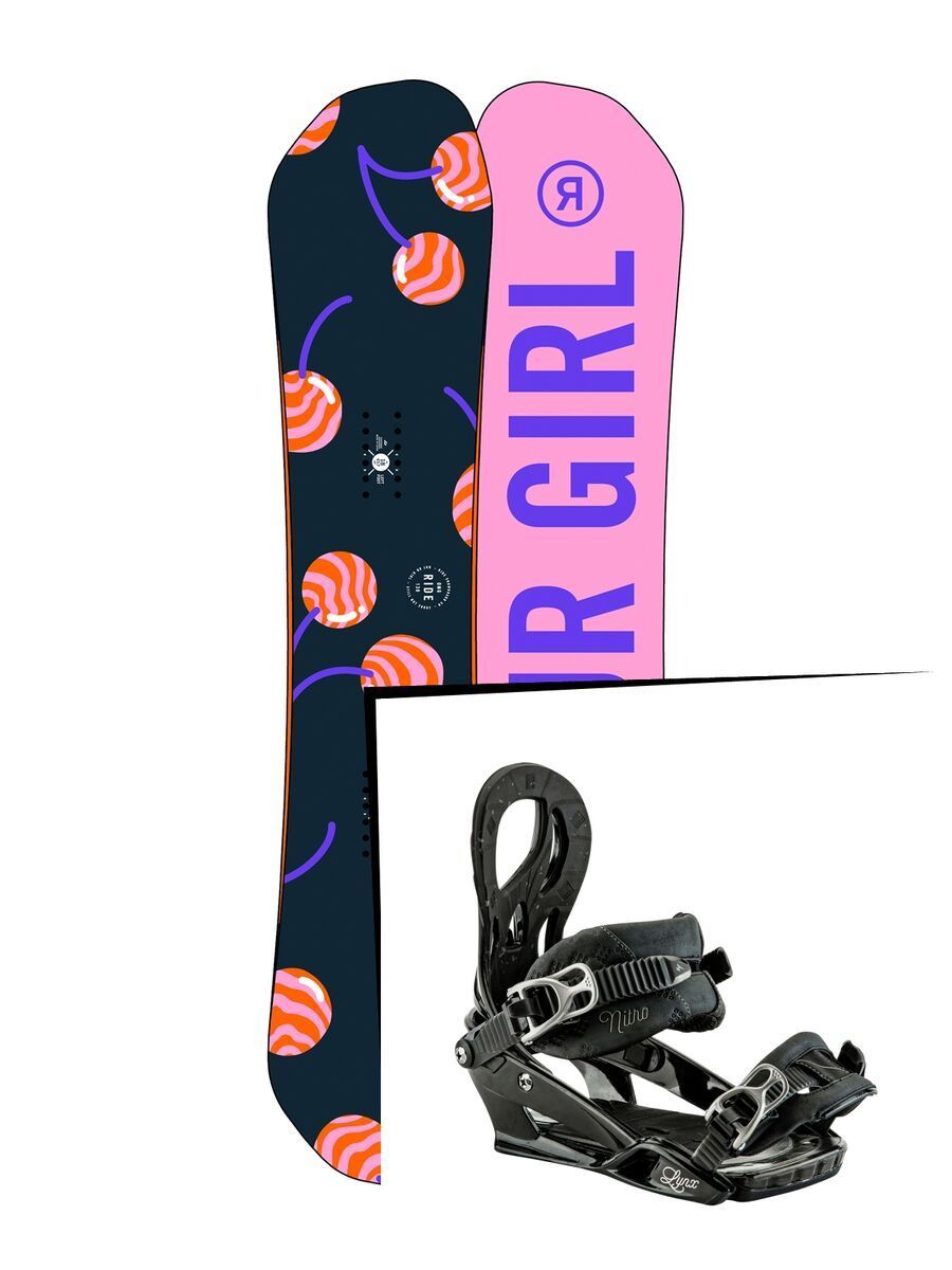 Set: Ride OMG 2017 + Nitro Lynx 2017, black - Snowboardset - Bild 1