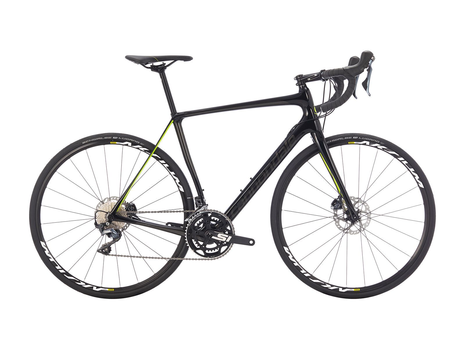 Cannondale Synapse Carbon Disc Ultegra, jet black w/ anthracite and acid green - gloss (AGR) - Bild 1