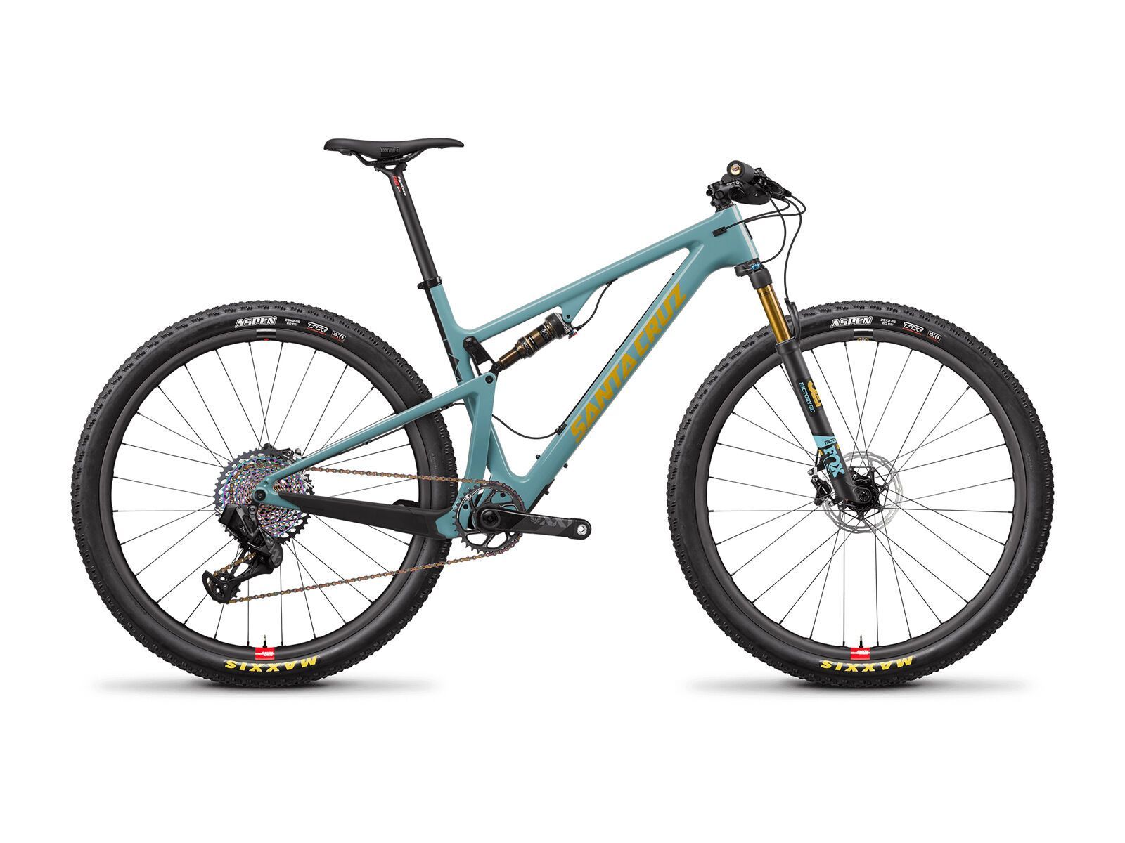 Santa Cruz Blur CC XX1 Reserve, gloss aqua and yellow - Bild 1