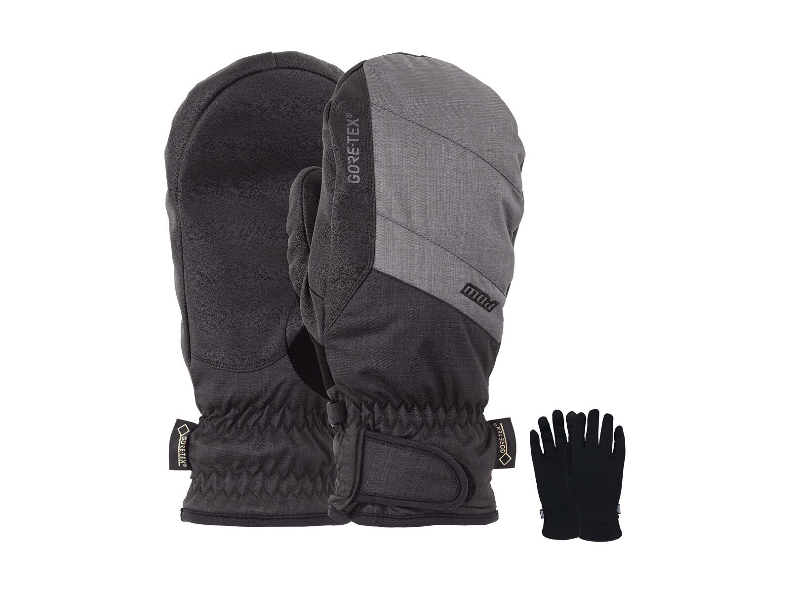 POW Gloves Warner Gore-Tex Short Mitt + Merino Liner, charcoal - Bild 1