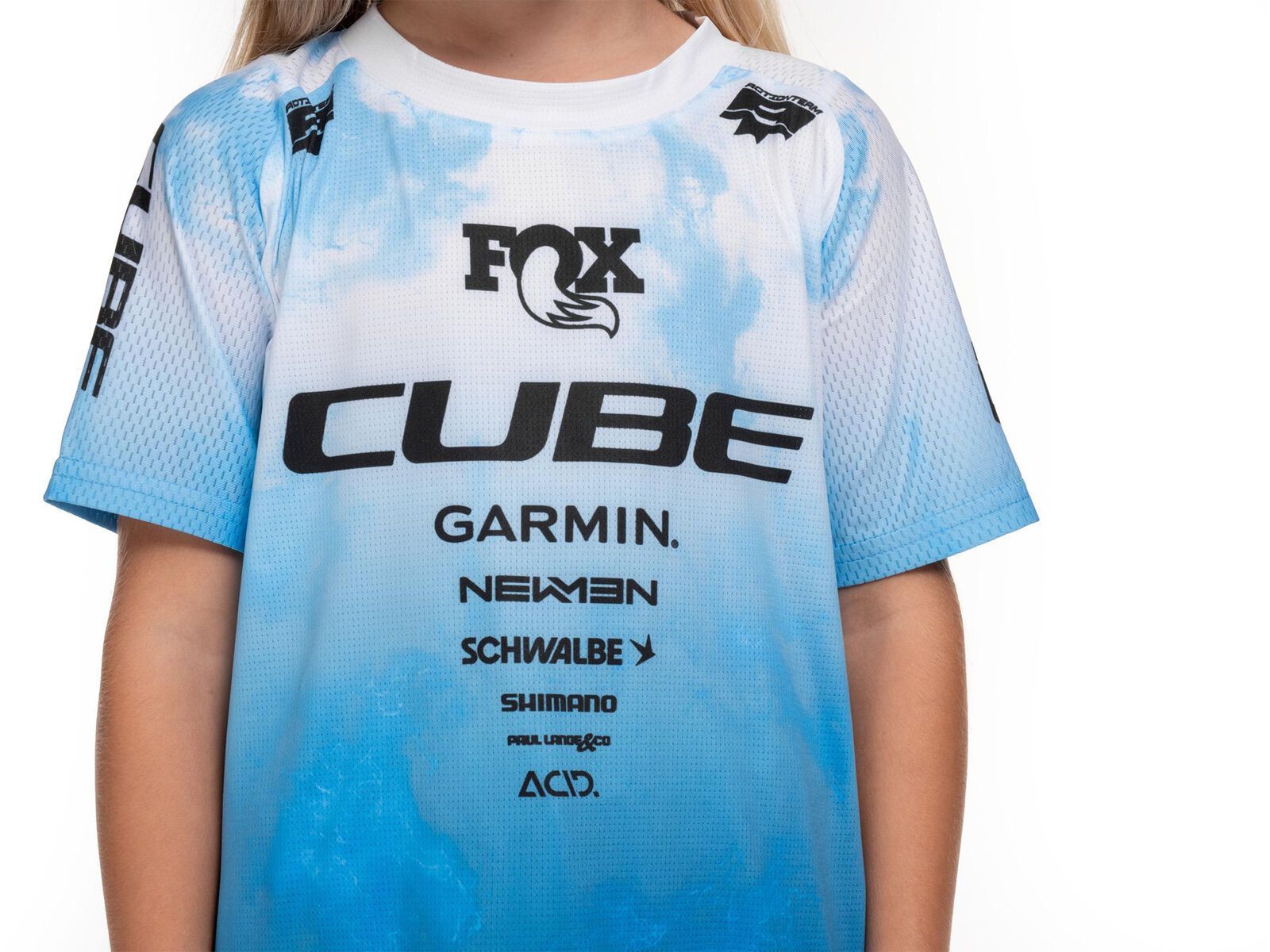 Cube MTB Trikot Rookie X Actionteam kurzarm, topas blue - Bild 3