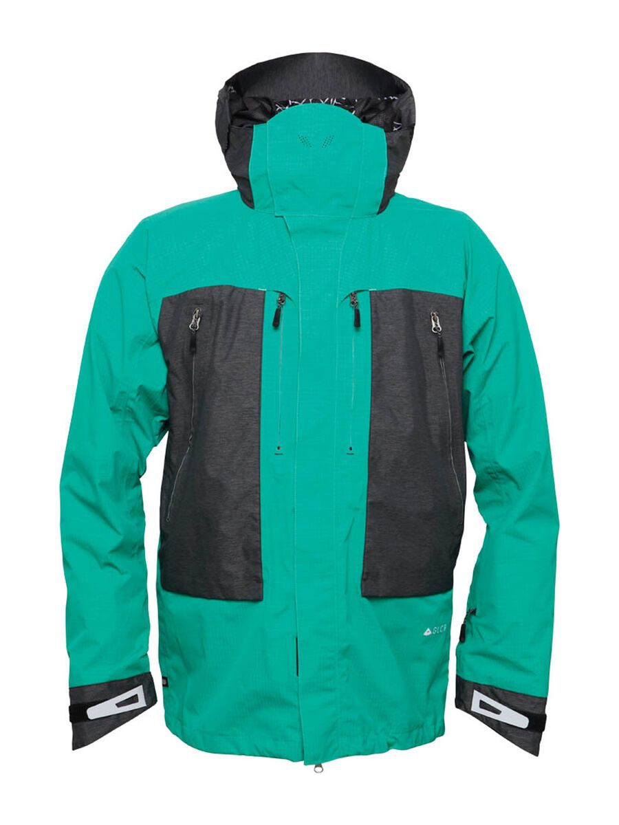 686 Glacier Advance Thermagraph Jacket, Emerald Heather Ripstop Colorblock - Bild 1