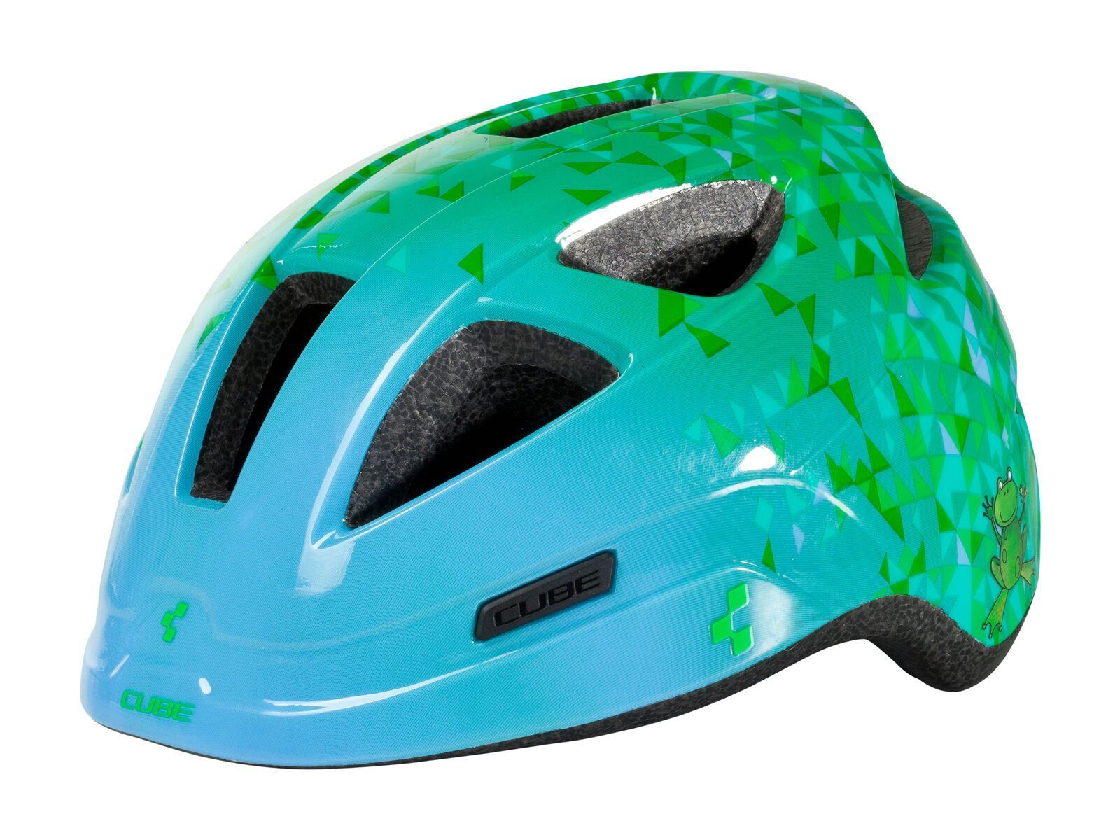 Cube Helm Pro Junior, green triangle - Bild 1