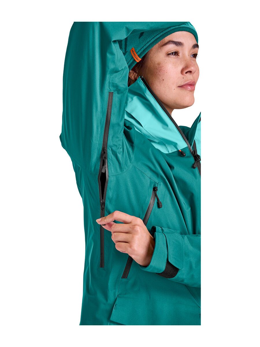Ortovox 2L Swisswool Sedrun Jacket W, pacific green - Bild 2