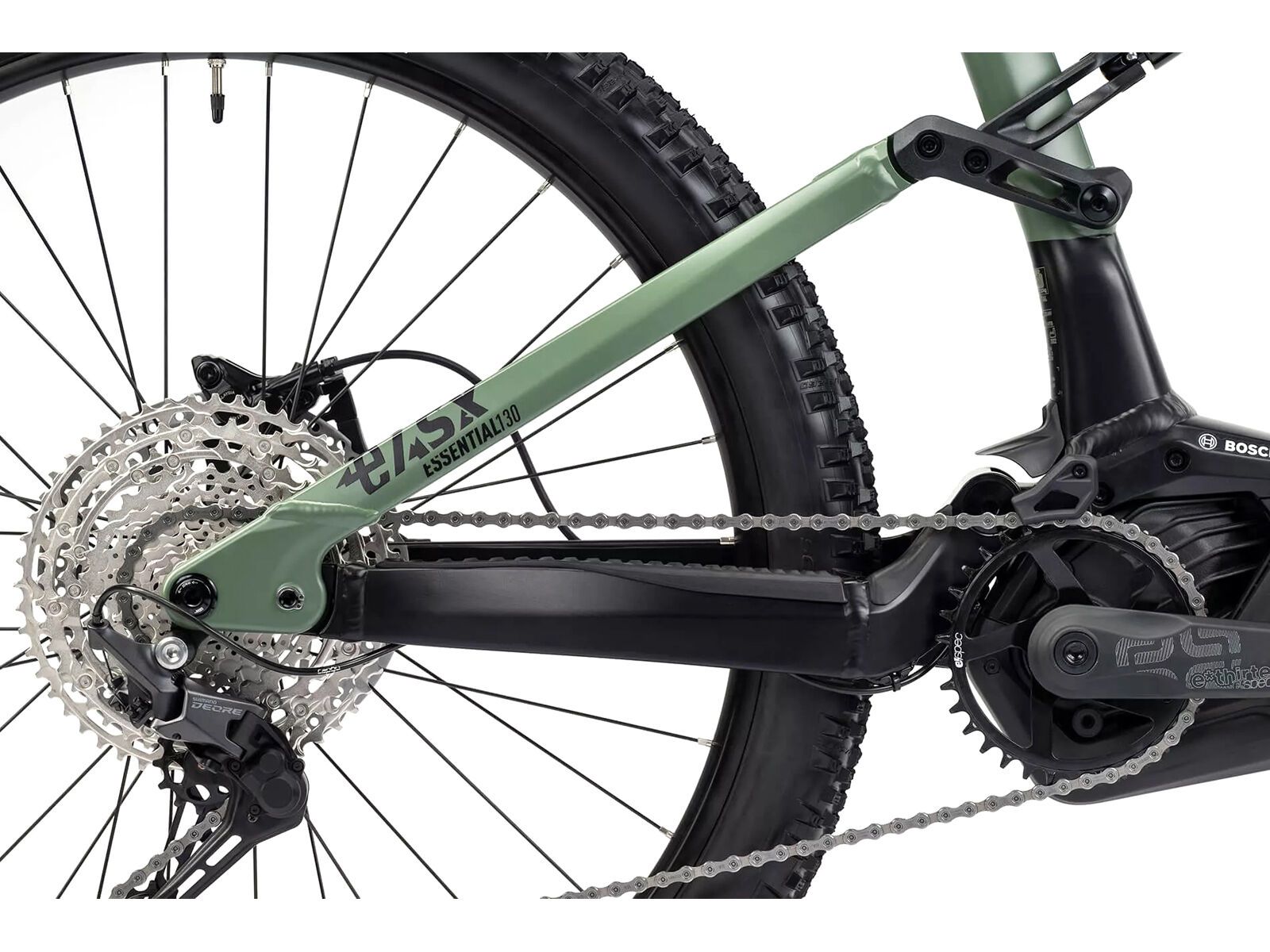 Ghost E-ASX 130 Essential AL, black/light kaki - matt - Bild 9