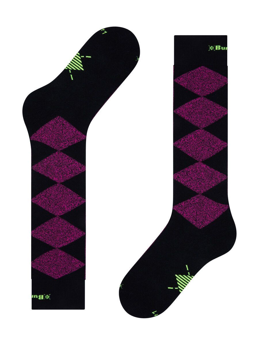 Falke Burlington Snow Rhomb Girl Kniestrümpfe, black - Bild 2