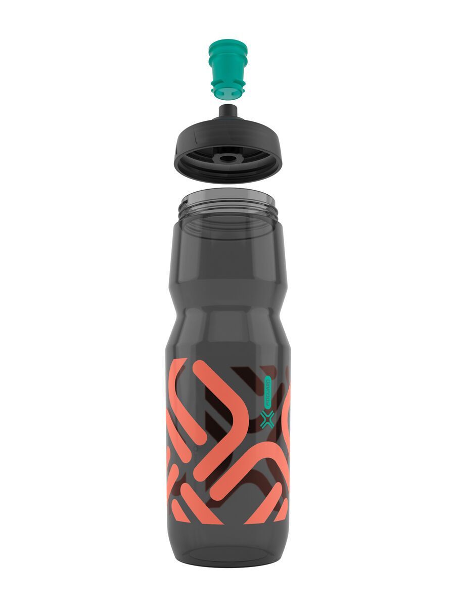 Fidlock Fidguard Bottle 750 Antibacterial, transparent black/coral red - Bild 3
