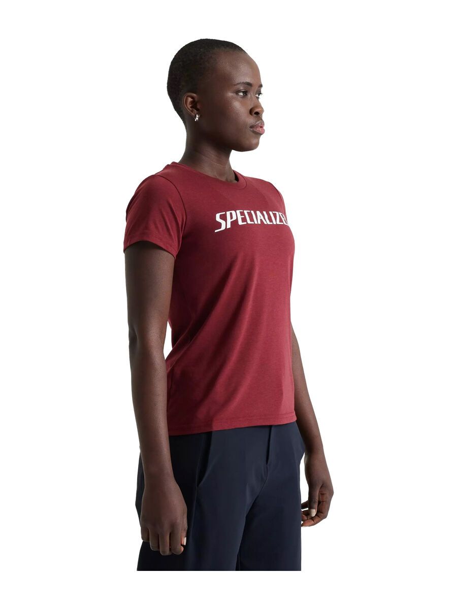 Specialized Wordmark T-Shirt Damen kurzarm, garnet red - Bild 3