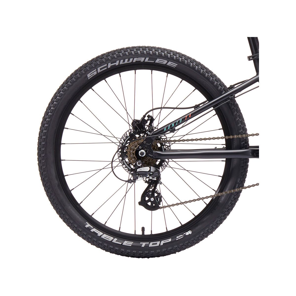 Kona Honzo 24, matt charcoal w/ red & mint green decals - Bild 5