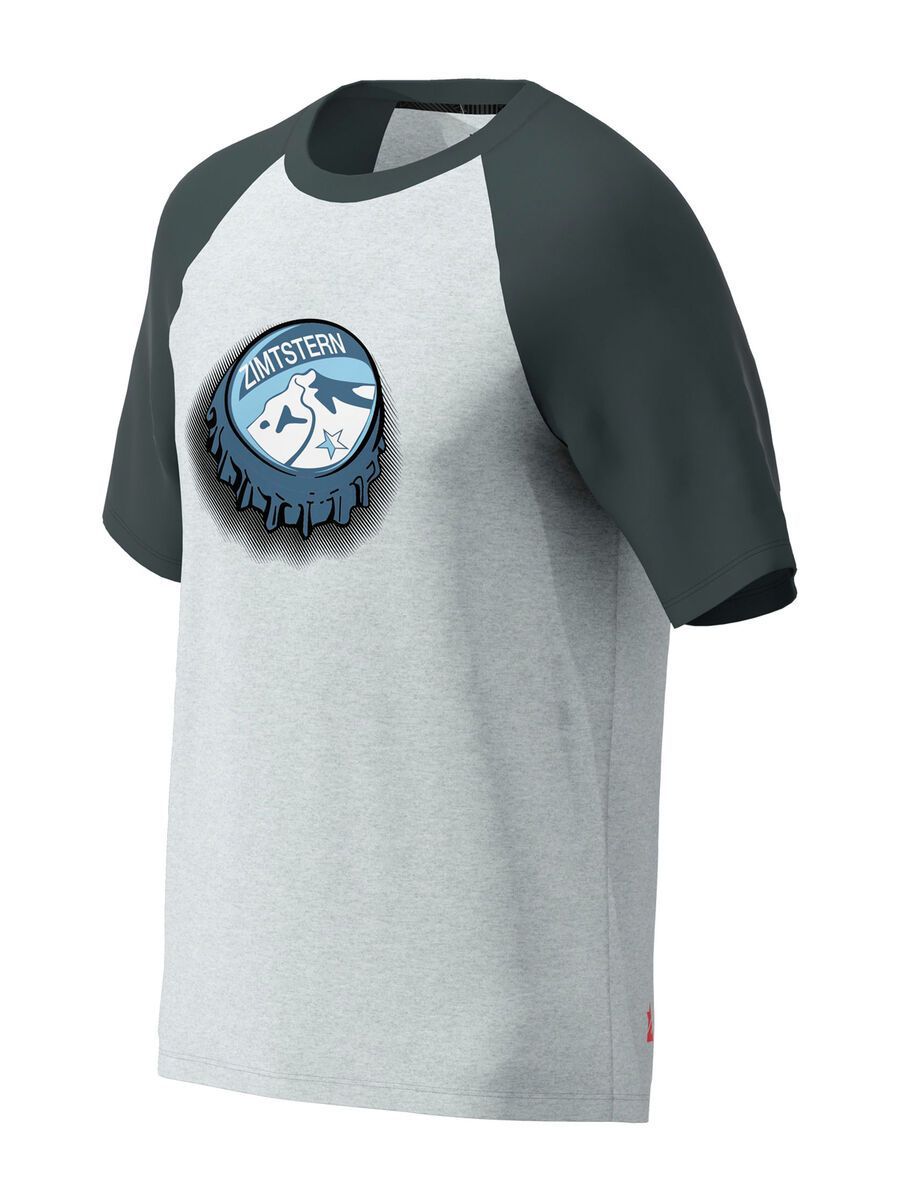 Zimtstern Cupz Tee Men, glacier grey melange/pirate black - Bild 2