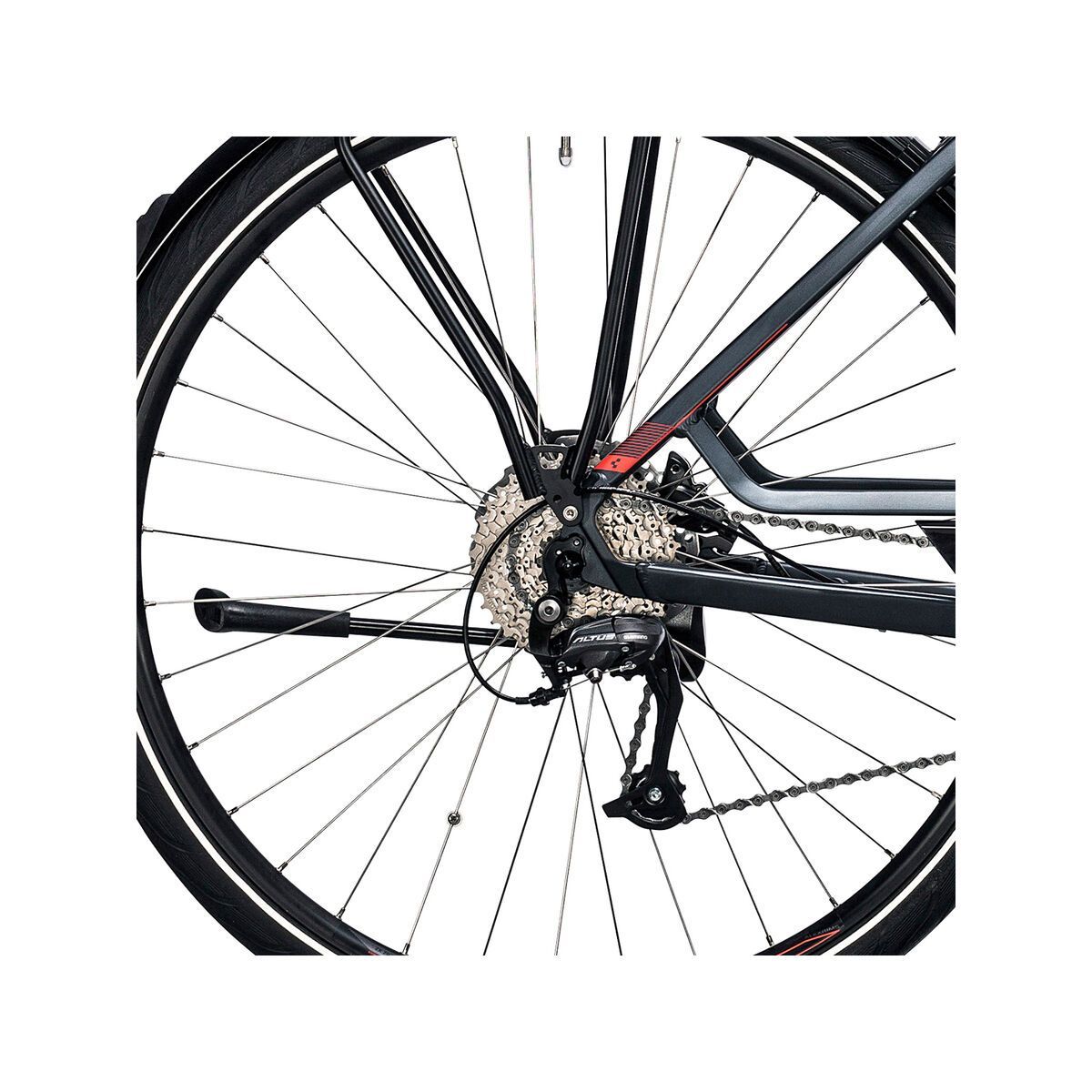 Cube Touring Hybrid 400 Trapeze, grey´n´flashred - Bild 4