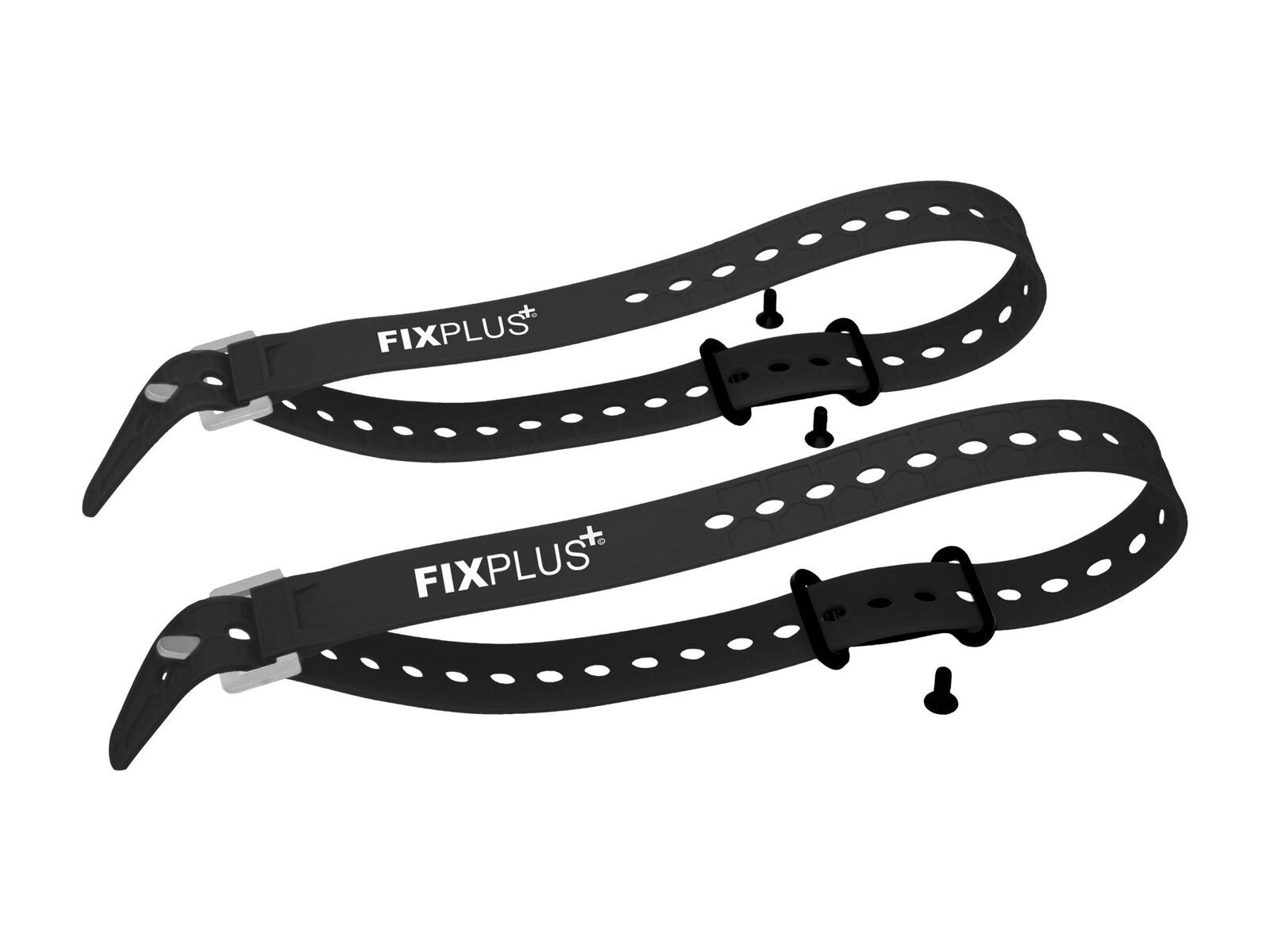 Fixplus Sachen-Festmacher inklusive Strap 66 cm - 2 Set Pack black/black 399FP